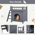 2-этажная клетка для собачьей кошки в помещении/открытом дереве